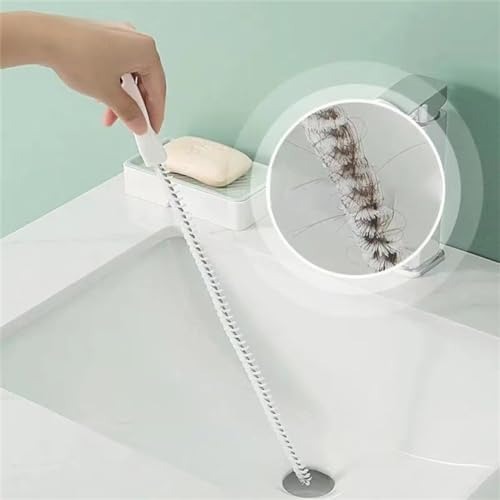 EYAKEG Sink Drain Overflow Cleaning Brush 178 Inch White 1