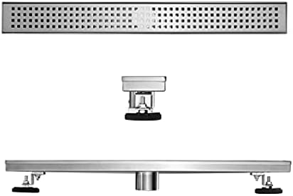 HEATGENE 24-Inch Linear Shower Drain with Stainless Steel Grate