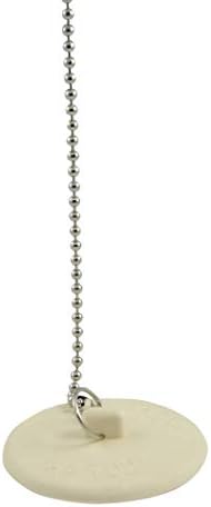 Danco 80783P rubber tub stopper with chain 2pk - White