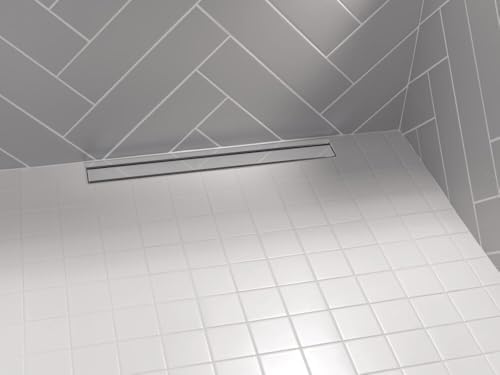 Delta 24-Inch Linear Shower Drain Wall Edge in Chrome