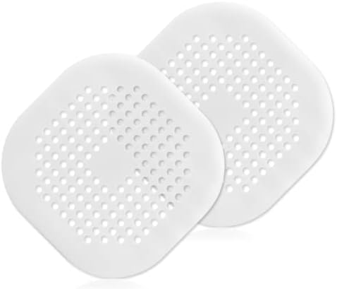 2Pcs Drain Cover System Hair Getter Long-Lasting 54 Inch Square White