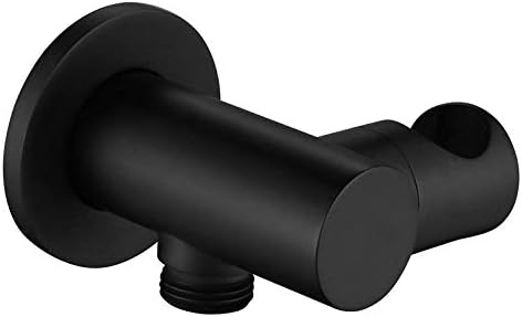 Gougeltd - Bathroom Matte Black Three-Functions Round Handheld Shower with Faucet Set
