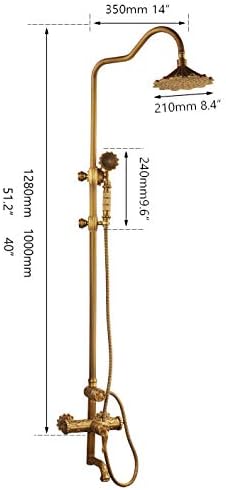 Luxury Brass Bathroom Shower Set by Gougeltd