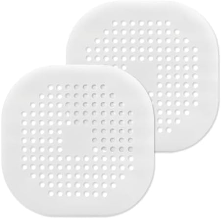 2Pcs Drain Cover System Hair Getter Long-Lasting 54 Inch Square White