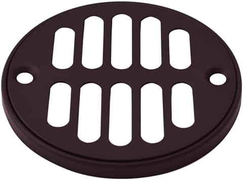 Westbrass 45-inch Square Brass Shower Tile with Round Strainer O-RB Finish