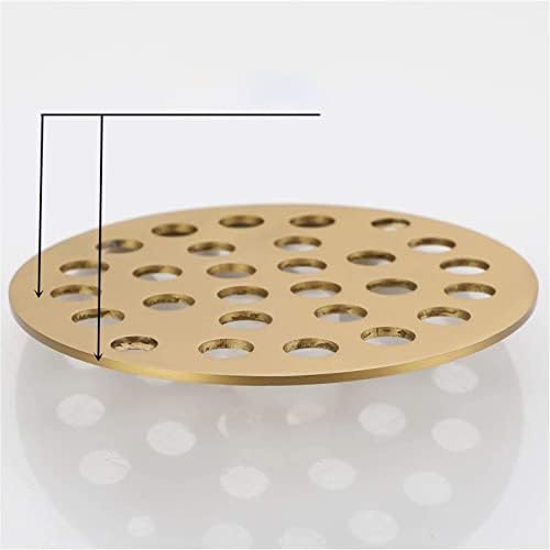 LXLOTUS 4-inch brushed gold shower drain strainer