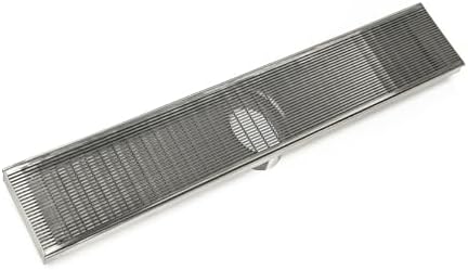 Infinity Drain FXAS 10048-A Complete Kit with Satin Stainless Wedge Wire Grate