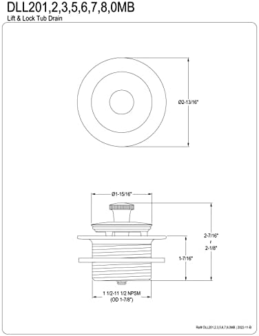 Premium bathtub drain by Kingston Brass