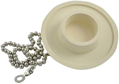 Danco 80783P rubber tub stopper with chain 2pk - White