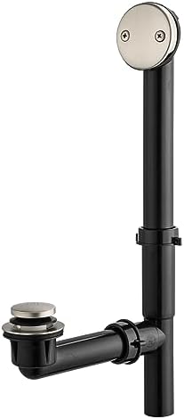 Artiwell 1-12 Black Tubular Bath Drain Kit with Stopper