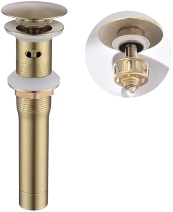 Gold-Plated Bathroom Sink Drain