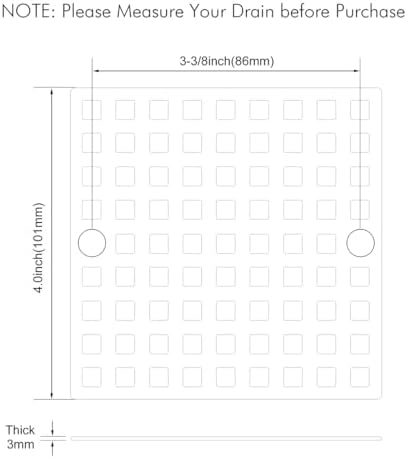 Stainless Steel 4 Shower Drain Cover Set 2-Piece Brushed Nickel