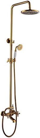 GSPDJ Gold-Plated 3-Function Bathroom Shower System
