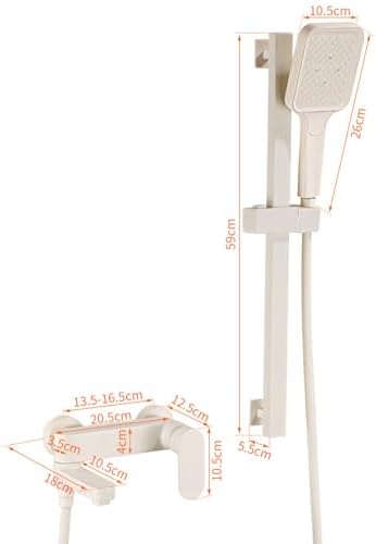 BiaoTeng Wall-Mounted bathtub shower faucet set with 4 shower modes