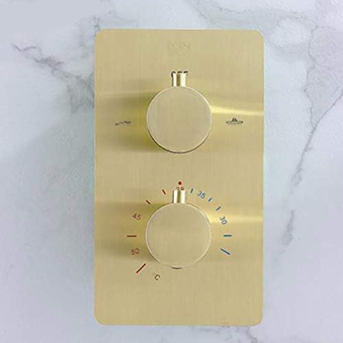 UHYOHF bathtub shower taps in gold with temperature control and durable design