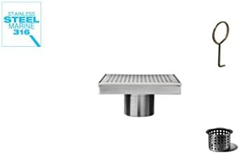QM Square Tile Insert Shower Drain - 316 Stainless Steel