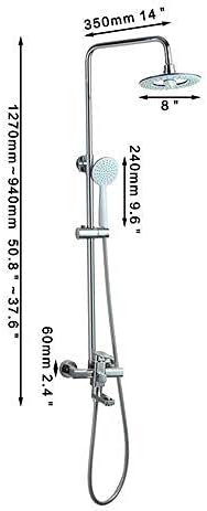 Gougeltd 8-Inch Chrome-Rounded Handheld Shower Head