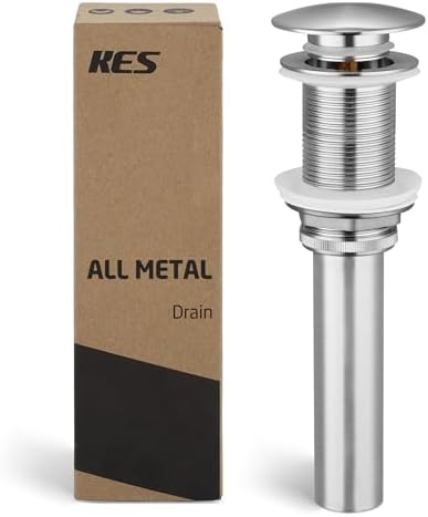 KES Sink Drain Stopper - Brass Stainless Steel Anti-Leakage Non-Overflow