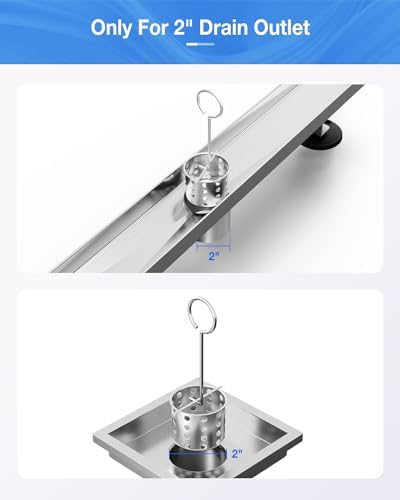 Rustproof 304 Steel Hair Debris Strainer for 2 Shower Drains
