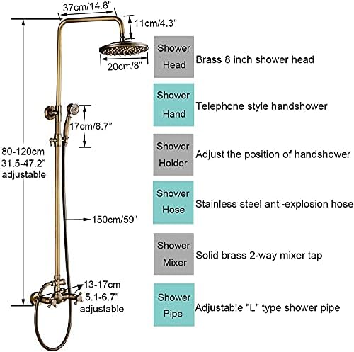 Antique Brass Bath Faucet Set