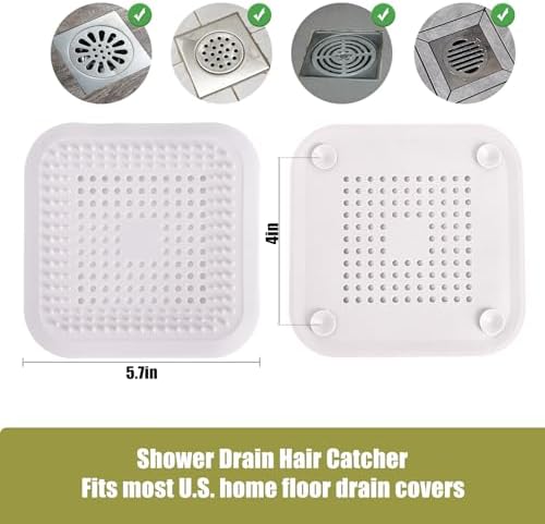 Flasidu - Durable White Bath Drain Hair catcher