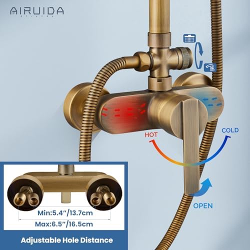 Overhead rainfall shower faucet combo with handheld spray