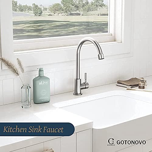 Gotonovo Ceiling Mount Shower Faucet Brushed Nickel 12-inch Square