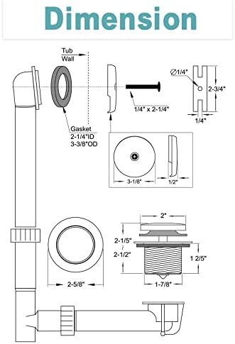 BESTILL bathtub drain kit