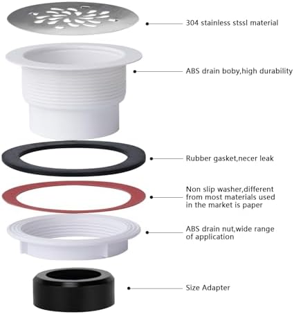 Uni-Green 4 14 Inch Stainless Steel Shower Drain Kit