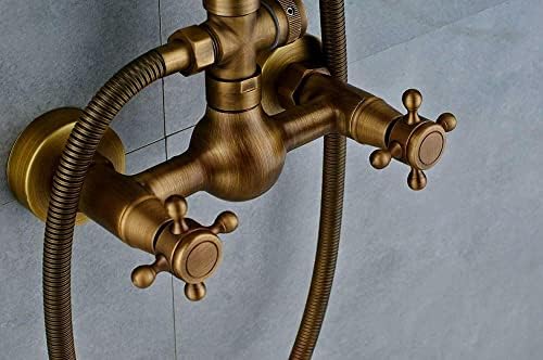 Antique Brass Rain Shower Faucet Set Durable Rainy unmistakable experience
