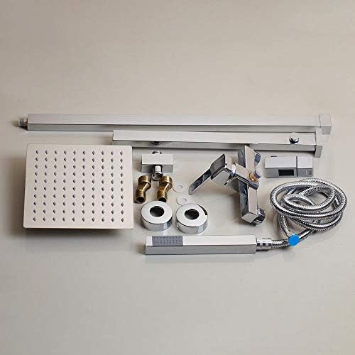 Chrome Finished Wall-Mounted 8-inch Rain Shower Faucet