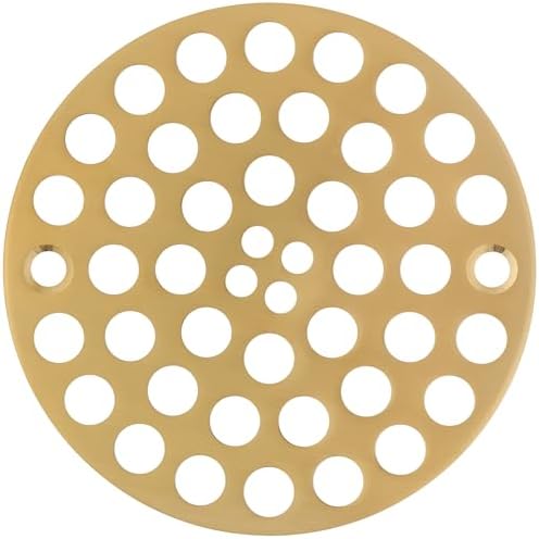 LXLOTUS 4-inch brushed gold shower drain strainer