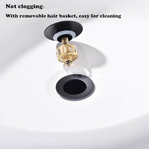 Ximlike Black Bath Sink Drain Kit