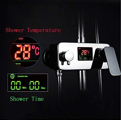Huin - Digital Display Rainfall shower faucet set with Brass mixer valve