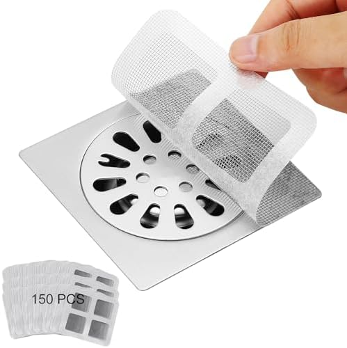 150 Piece Disposable Hair Catchers White for Bathroom Kitchen and Bathtub Use