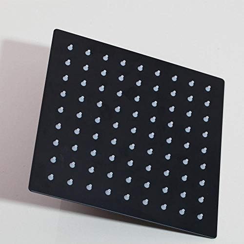 Black Ultra-thin Shower Head Wall Mounted Bathroom Rainfall Faucet