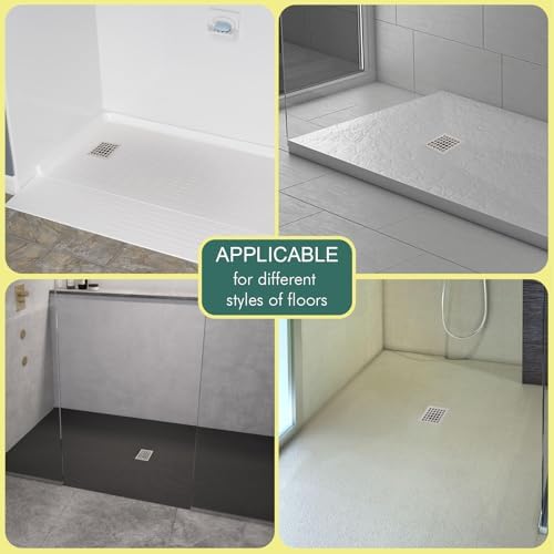Efficient Flow 4 Square Shower Drain