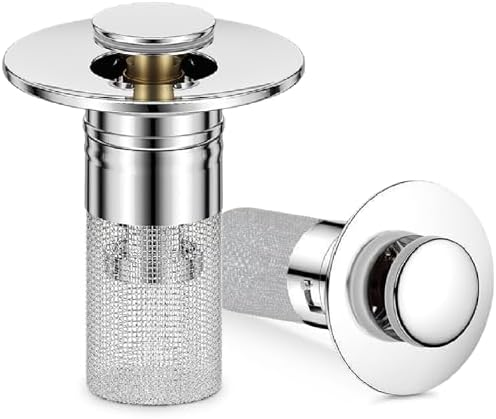 StAINLESS STEEL DRINK STRainers 2-Piece Set for BathtUB DRAIN