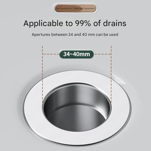 Stainless Steel Quick-Acting Drain Stopper with Hair Catcher Clog Prevention