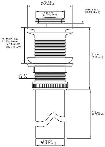 Durable Sink Drain with Overflow-Free Design