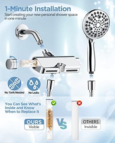 Massaging Dual Shower Head Spa Experience in the Washroom