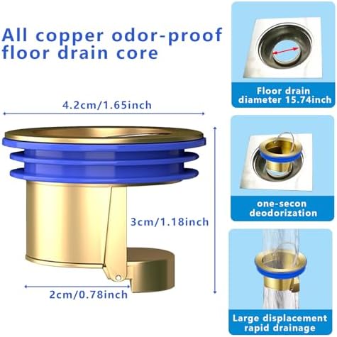 Premium Long-Lasting Gold-Plated Drain Backflow Preventer for Home Use