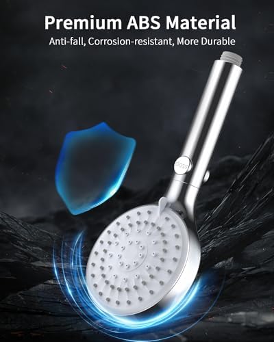 FASDUNT Handheld Shower Head with 80 Hose and 5 Spray Modes