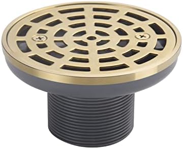 Stainless Steel 45 Shower Drain Strainer Gold Finish Durable Clog-Preventive Solution