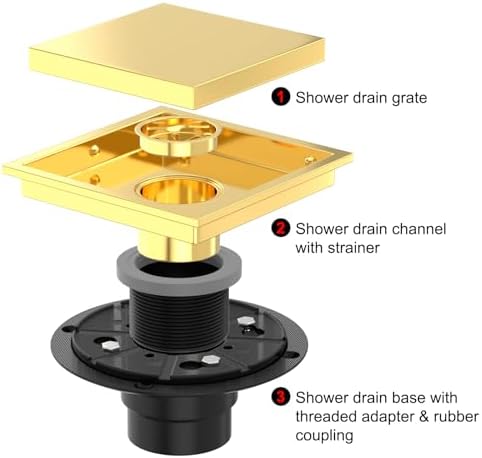 Sturdy 6 Square Shower Drain