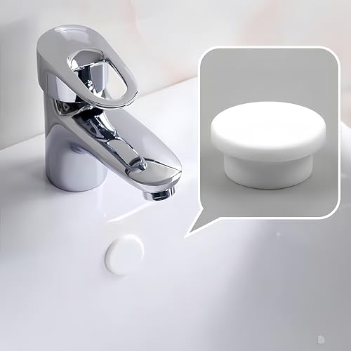 4 Pcs Rubber Sink Overflow Cap for Kitchen and Bathroom