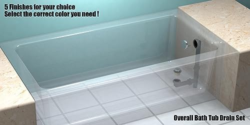 Artiwell 1-12 Black Tubular Bath Drain Kit with Stopper
