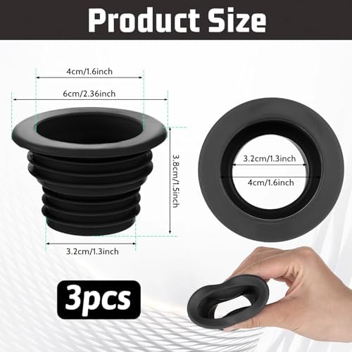 3-Piece Silicone Drain Plug Set Great for homes and offices