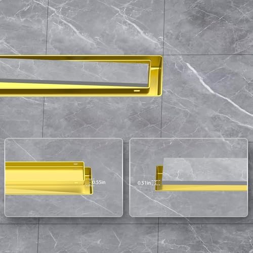 Dilvii 24-Inch Linear Drain Brushed Gold
