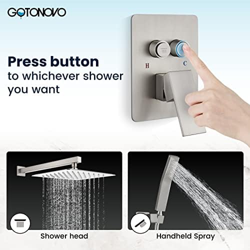 Gotonovo Push Button Rain Shower System
